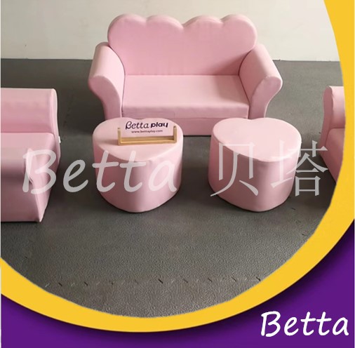 Bettaplay Safe And Comfortable Wooden Kid's Indoor Small Soft Play Sofa with Strawberry Pattern