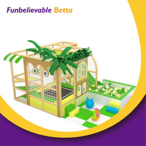 Bettaplay نمط الغابة للأطفال والأطفال الصغار Naughty Castle Green ملعب معدات داخلية ملعب لعب ناعم للبيع