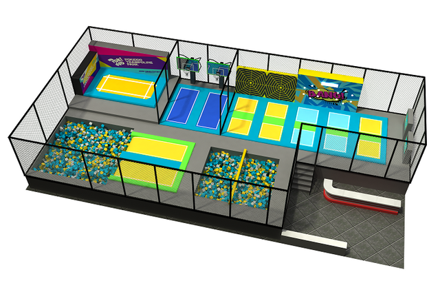 Bettaplay 250SQM Cor Personalizada Seguro Trampolim Interior Equipamento Parque Playground Kids Zone
