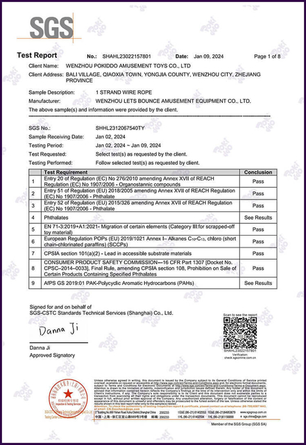 Отчет о химических испытаниях стального троса
