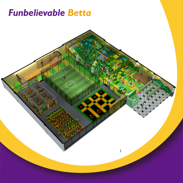 Bettaplay Крытый парк развлечений площадью 700 м&sup2; с эффектом погружения в лес Погрузитесь в сказочную лесную атмосферу с захватывающей большой горкой