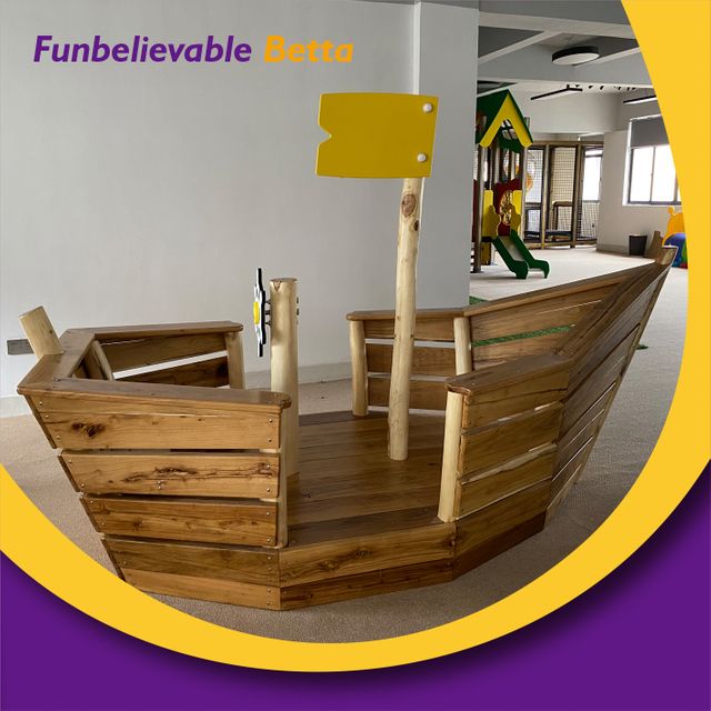Bettaplay Kids Peque&ntilde;o barco pirata de madera para exteriores Fabricante de juegos de madera