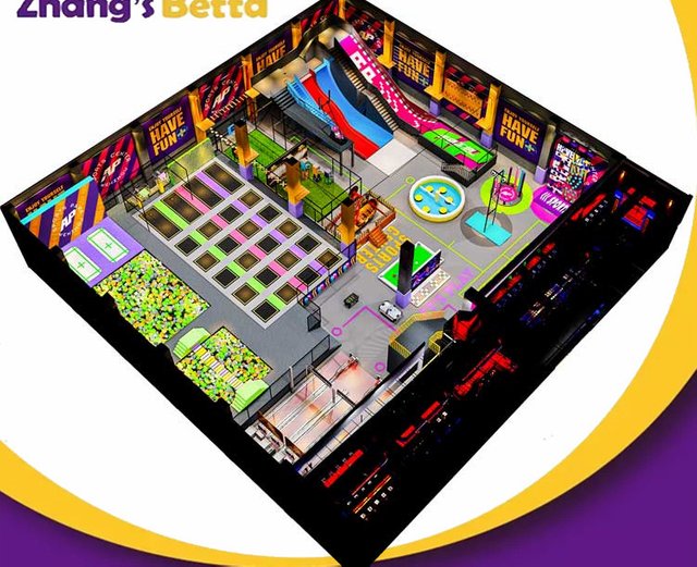 Bettaplay 2000㎡ WenZhou AP park Trampoline Sport للبيع 