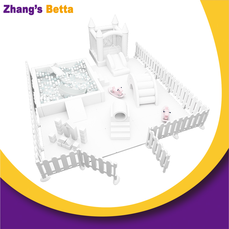 Bettaplay Soft Play Package Kids White Inflatable Castle Slide Indoor Equipment 