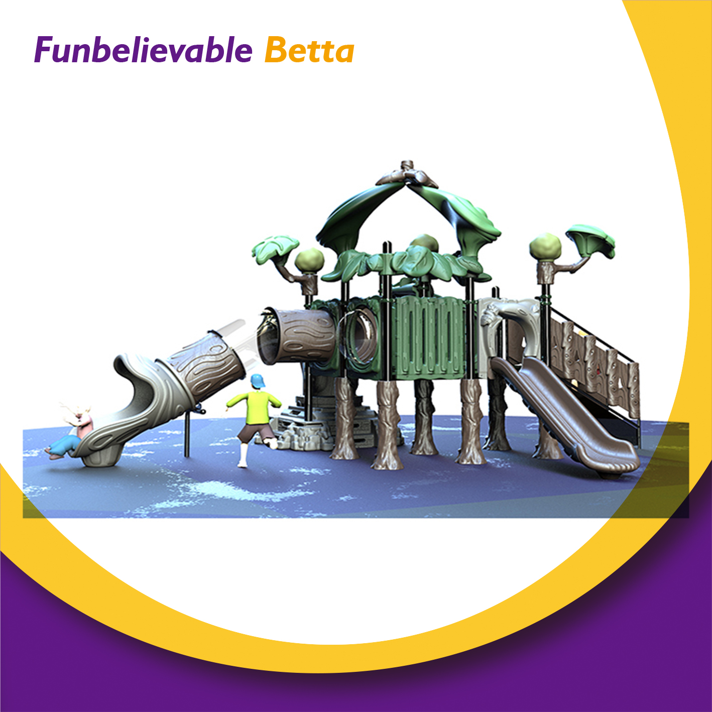 Bettaplay Factory Children Slides Plastic Kids Slides Outdoor Plastic Playground Equipment