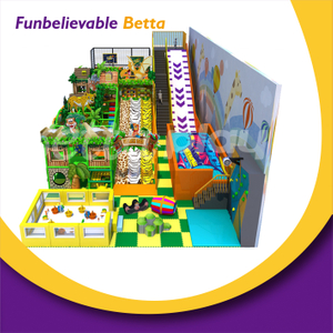 Bettaplay Kids Jungle Theme Indoor Playground Donut Slide with Trampoline Area