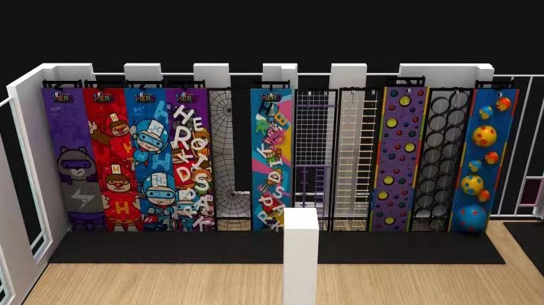 Caso real de Pokiddo: juego de escalada en pared en el parque deportivo de Corea