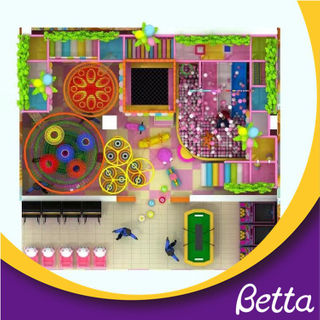  Colorful crocheted indoor playground for children