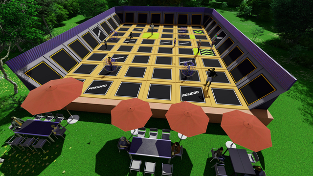 Diseño personalizado de BetTaplay Gran parque de trampolín al aire libre al aire libre