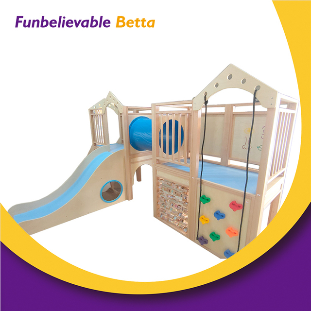 Bettaplay-patio de juegos interior preescolar, parque infantil de madera, tobog&aacute;n para ni&ntilde;os, parque de juegos interior para ni&ntilde;os, juego interior