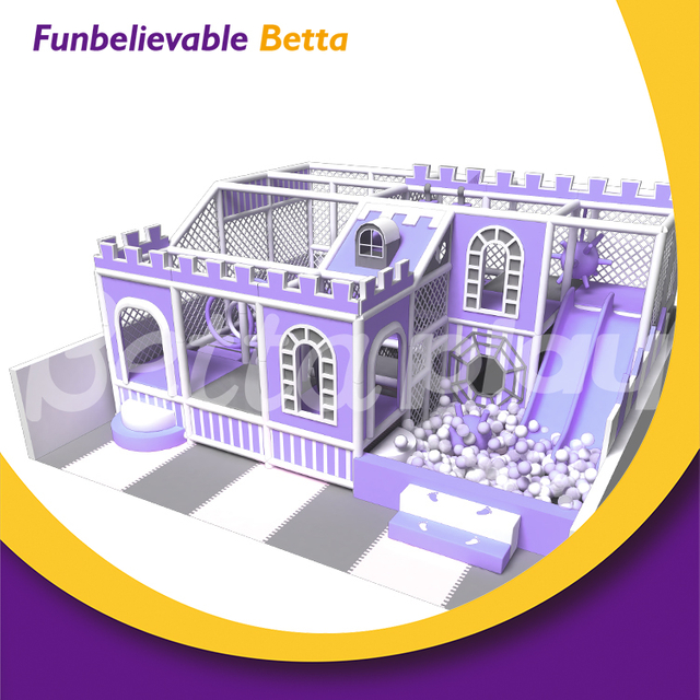 Bettaplay Equipo de juegos interior personalizable Tobog&aacute;n interior peque&ntilde;o con piscina Ocean Ball Instalaciones de juego suave