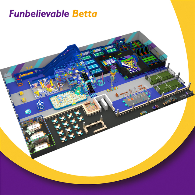 Bettaplay 2052 SQM ملعب داخلي للأطفال متكامل لتسلق الصخور في الأماكن المغلقة وبناء الشجاعة يتحدى التوسع على ارتفاعات عالية