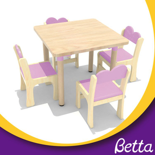 Colorful kindergarten classroom furniture wooden dining table set