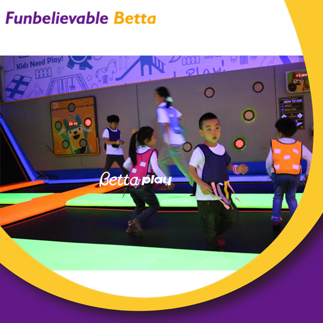 Bettaplay Fluorescent Trampoline Park Amusement Hot Trampoline Parks 