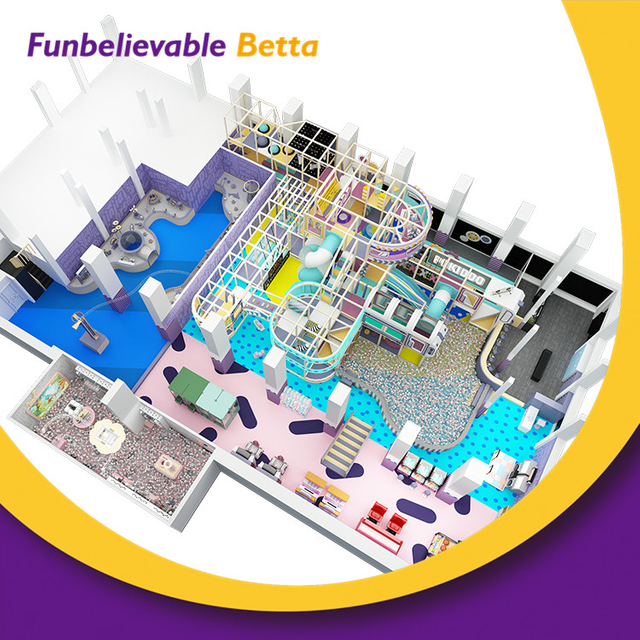 Bettaplay 800sqm معدات لعب مخصصة للأطفال، معدات لعب داخلية ناعمة للأطفال، ملعب داخلي صغير