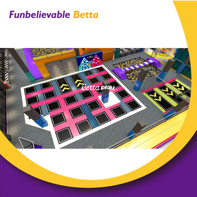 تصميم تخطيط ملعب Bettaplay للأطفال Play Park Soft Trampoline Park للبيع