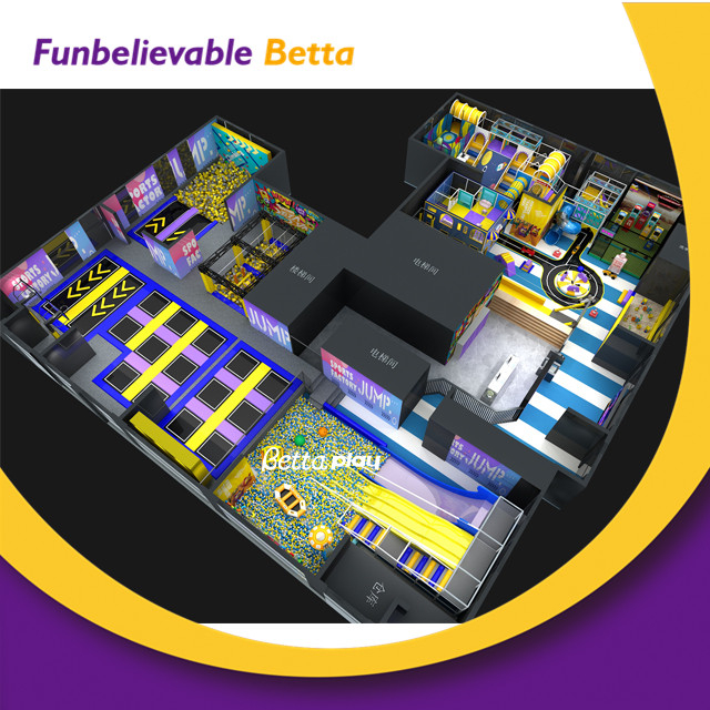 Bettaplay, venta al por mayor, parque de atracciones profesional personalizado, trampol&iacute;n para ni&ntilde;os, salto, parque de trampol&iacute;n