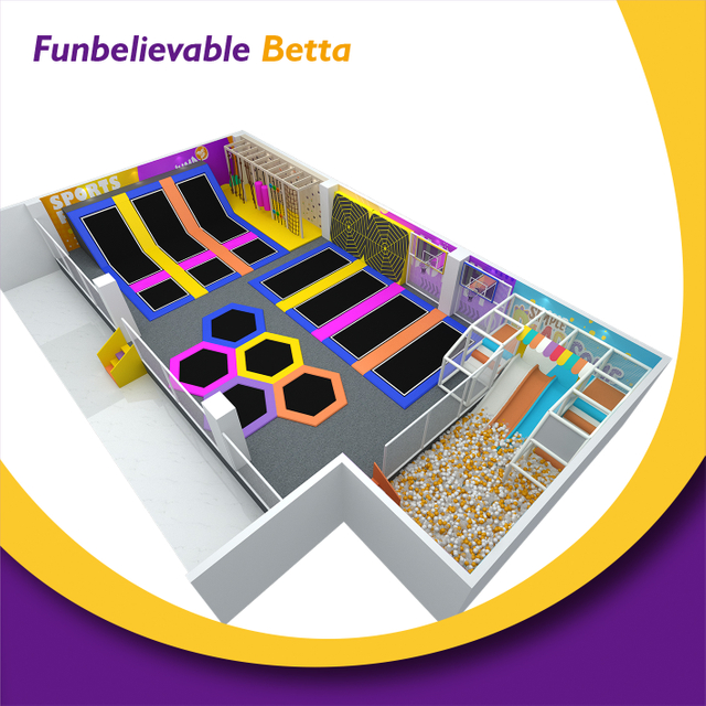 مركز Bettaplay الاحترافي للترامبولين بارك للأطفال مصنع معدات الملاعب الداخلية
