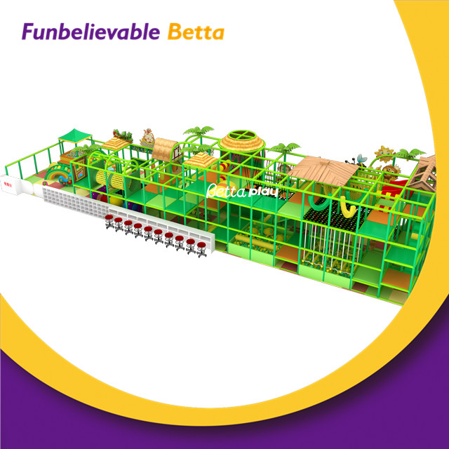 Bettaplay &Aacute;rea de juegos interior con tema espacial para ni&ntilde;os de alta calidad con toboganes grandes a la venta