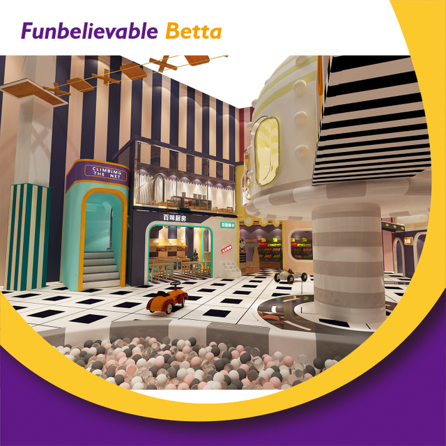 Bettaplay 890m&sup2; منزلق من الألياف الزجاجية منقطة، قلعة تسلق حالمة، معدات لعب للأطفال مليئة بالمرح