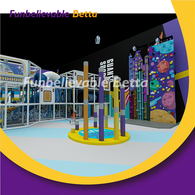 Bettaplay Style Blue Professional Free Jumping Ocean Ball Pool Trampoline داخلي ترامبولين بارك لعب داخلي للبيع