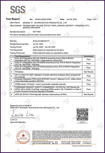 Отчет о химических испытаниях сетки корпуса - Shenghua