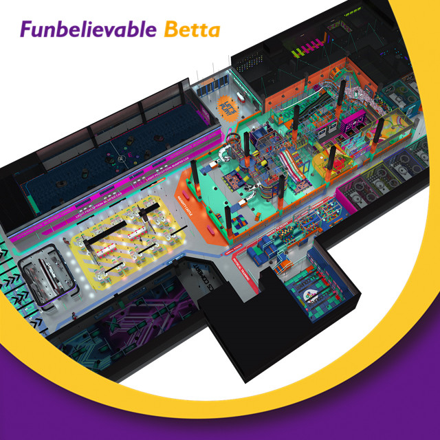 Bettaplay 3995 m2 Patio de juegos interior para ni&ntilde;os grandes Maze Ninja Equipo de juegos para ni&ntilde;os de interior para ni&ntilde;os Fabricantes de columpios con tobog&aacute;n grande y bueno