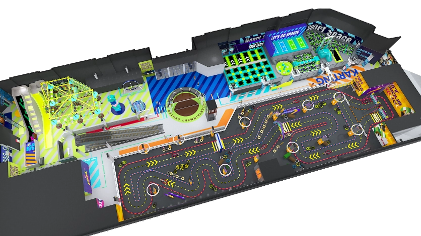Estudio de caso de dise&ntilde;o de Pokiddo: megaparque deportivo y de aventuras de 3500 m2