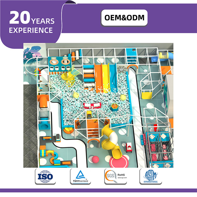 Bettaplay 475SQM Equipo de juegos interior din&aacute;mico y colorido Toboganes comerciales para diversi&oacute;n y actividad