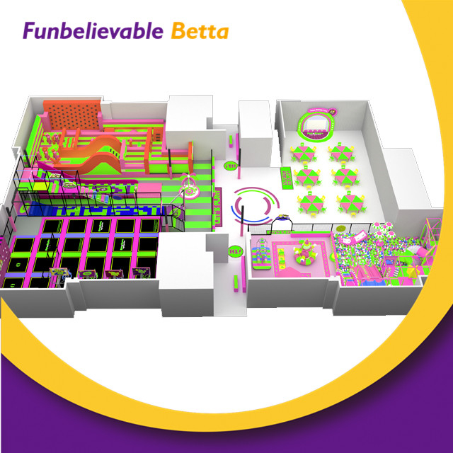 Bettaplay 760 m2 Centro de actividades y diversi&oacute;n personalizado de alta calidad Juegos de patio interior para ni&ntilde;os