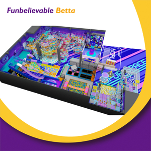 Bettaplay 1500 кв. м. Волшебный фиолетовый куб, захватывающая горка, карнавальное снаряжение для скалолазания для закрытых детских игровых площадок