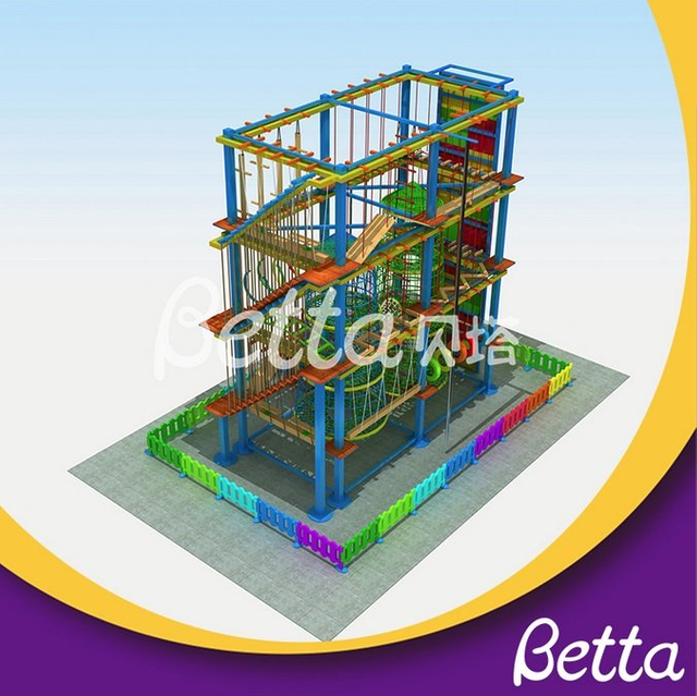 Bettaplay Curso de cuerda con tobog&aacute;n en espiral para parque de atracciones hecho a medida