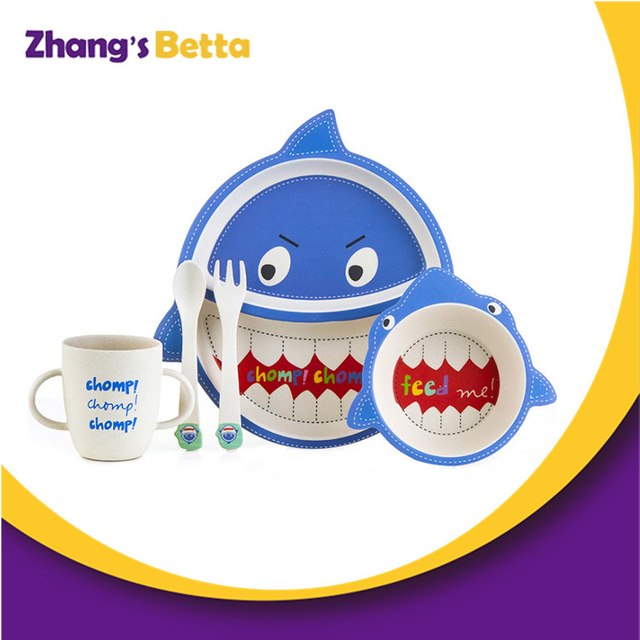 حار بيع رخيصة مجموعة أواني الطعام الخيزران الطفل