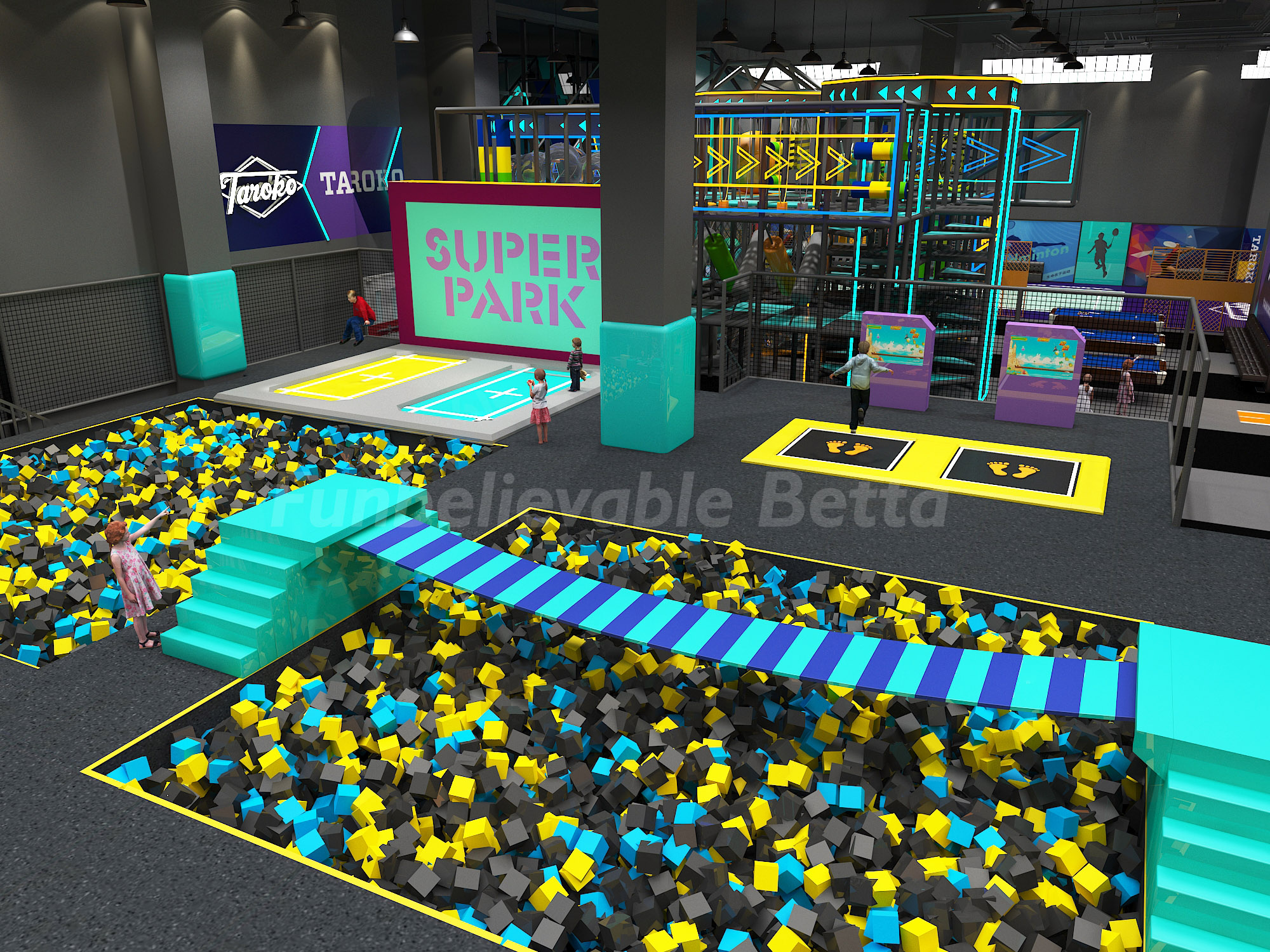 Trampoline kids Playground Indoor Jumping Trampolines Parks equipment