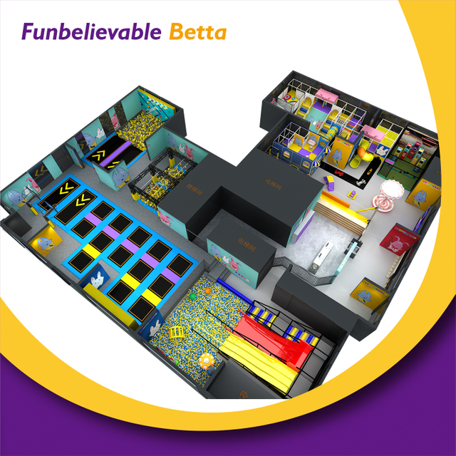 Детский батутный парк Bettaplay, крытый игровой центр, строитель спортивных площадок для прыжков, прыжков