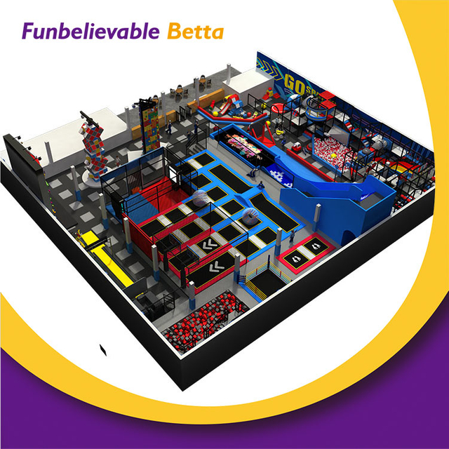 Bettaplay 985sqm تجاري داخلي القفز الترامبولين بارك تصنيع شرائح الدونات التجارية الداخلية 
