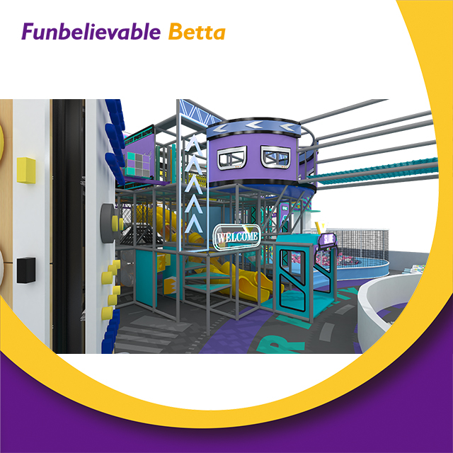 بيتابلاي 500 متر مربع بتصميم خاص لطائرة رائد الفضاء وترامبولين بارك وقلعة مطيع للأطفال