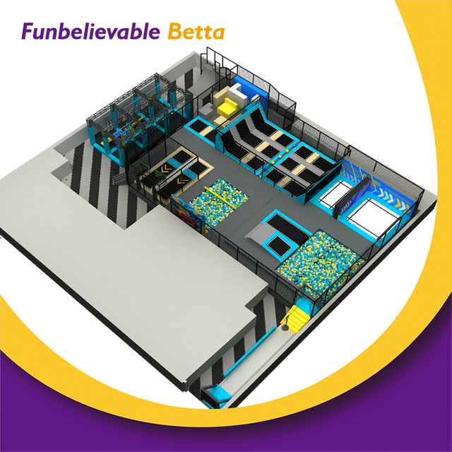 Equipo de parque de trampolines interior comercial de 900 m2 de Bettaplay: soluci&oacute;n completa llave en mano para la puesta en marcha
