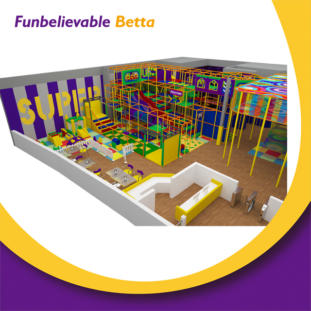 Bettaplay 370SQM Parque de escalada con red de cuerda interior lleno de fantas&iacute;a Equipo de juego seguro y suave Desbloquee una nueva dimensi&oacute;n de aventura entre padres e hijos