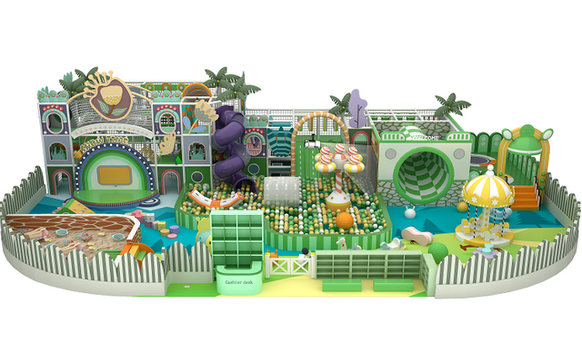 Bettaplay Parque infantil interior moderno de 300 m2 Piscina de bolas blandas para ni&ntilde;os peque&ntilde;os de 300 m2 con toboganes Zona para ni&ntilde;os