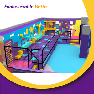 Bettaplay 550 SQM Pared interior comercial Obst&aacute;culo Cuerdas Campo de juegos Patio Tobog&aacute;n de bocina curvo interior 