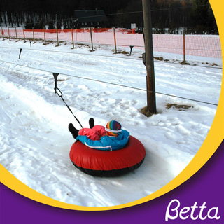 Indoor playground inflatable dry snow ski tube