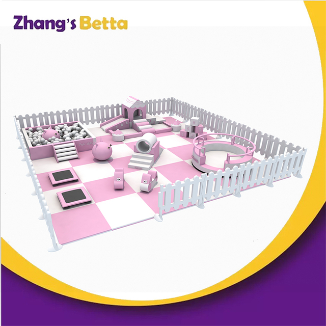 Bettaplay Lindo Conjunto Rosa Equipo de Juego Suave para Interiores Juego de Juego Suave para ni&ntilde;os peque&ntilde;os Piscina de Bolas para ni&ntilde;os