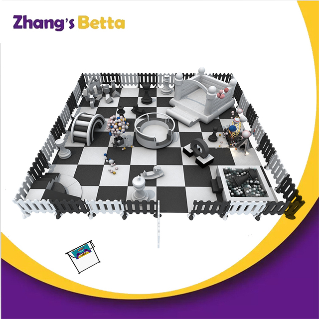 Bettaplay Juego suave en blanco y negro, parque infantil interior con tapetes para alquiler de fiestas