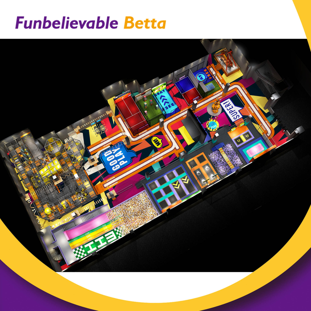 Детская игровая площадка на батуте Bettaplay, гигантские батуты для прыжков в помещении, оборудование для парков