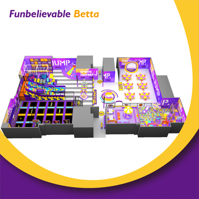 Bettaplay gran equipo de entretenimiento interior de 760 m2 Centro de juegos &Aacute;rea de juegos para ni&ntilde;os Parque tem&aacute;tico Trampol&iacute;n &Aacute;rea de juegos interior comercial para la familia