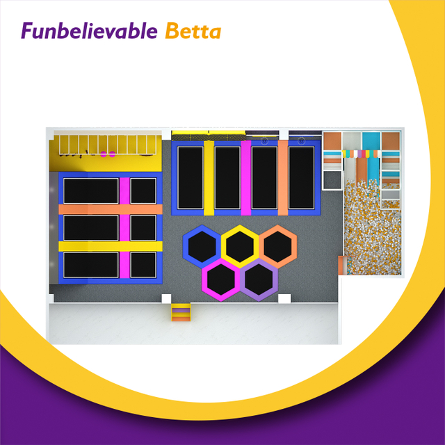 مركز Bettaplay الاحترافي للترامبولين بارك للأطفال مصنع معدات الملاعب الداخلية