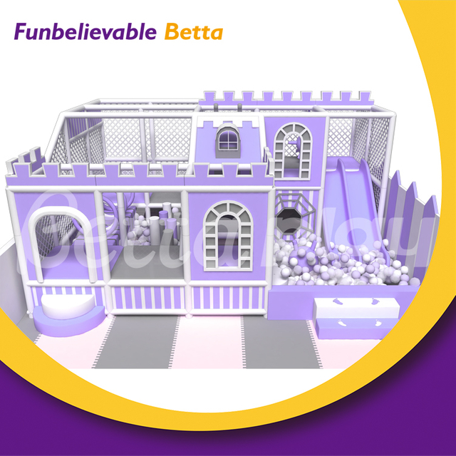 Bettaplay Equipo de juegos interior personalizable Tobog&aacute;n interior peque&ntilde;o con piscina Ocean Ball Instalaciones de juego suave
