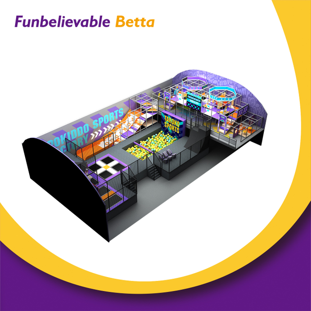 Bettaplay 310m² متنزه ترامبولين رياضي داخلي للبيع بالجملة متنزه Soft Fantasy Slide الترفيهي 