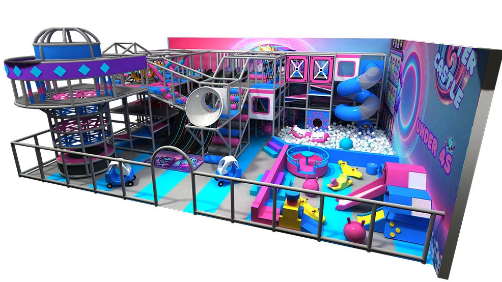 Чехол Pokiddo: игровое оборудование площадью 0,384 кв. м. Мягкая игровая площадка для детей в помещении в Данди, Великобритания